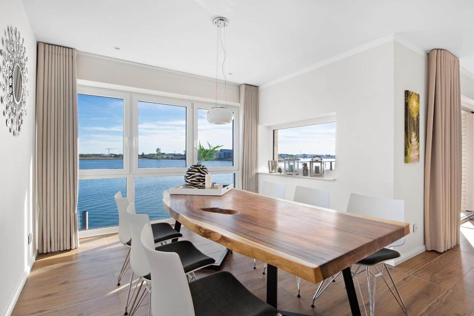 Horizont- Direkt Am Wasser, Hafenblick, Fahrstuhl, Sauna, Ueberdachter Balkon Olpenitz Exterior photo
